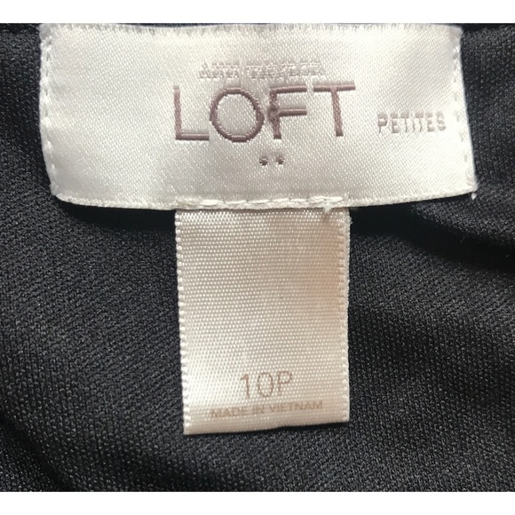 Loft Side Zip Black & Beige 10P Dress - Picture 6 of 7